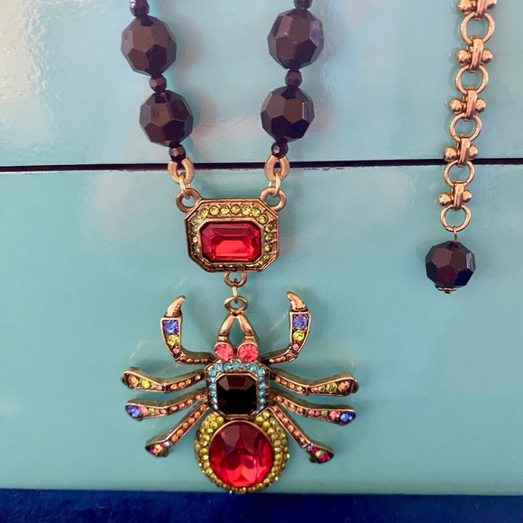 Heidi Daus Accessories - Not so Its’y Spider Beaded Necklace Faux Beads